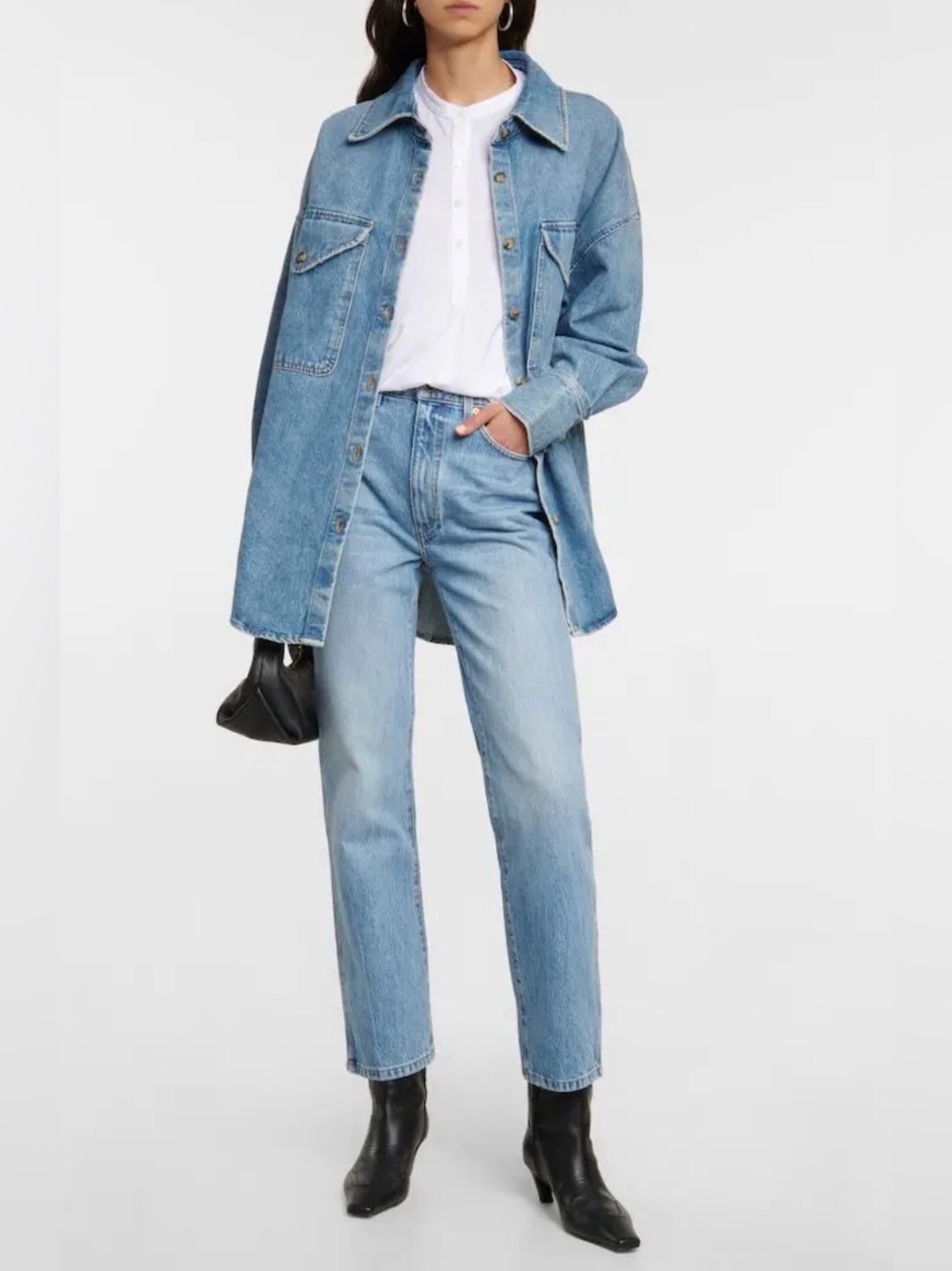 KHAITE Light Blue Denim Jean Jacket - Picture 2 of 12